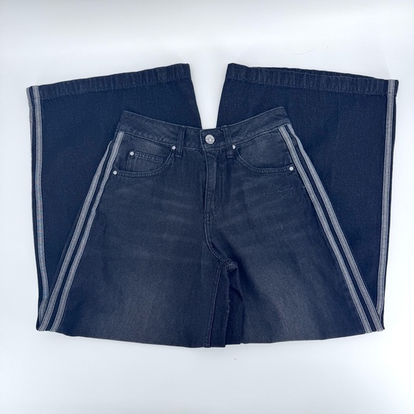 Adidas Adicolor Denim Adilenium Wide Leg Pant Size 32 NWT - Picture 6 of 6